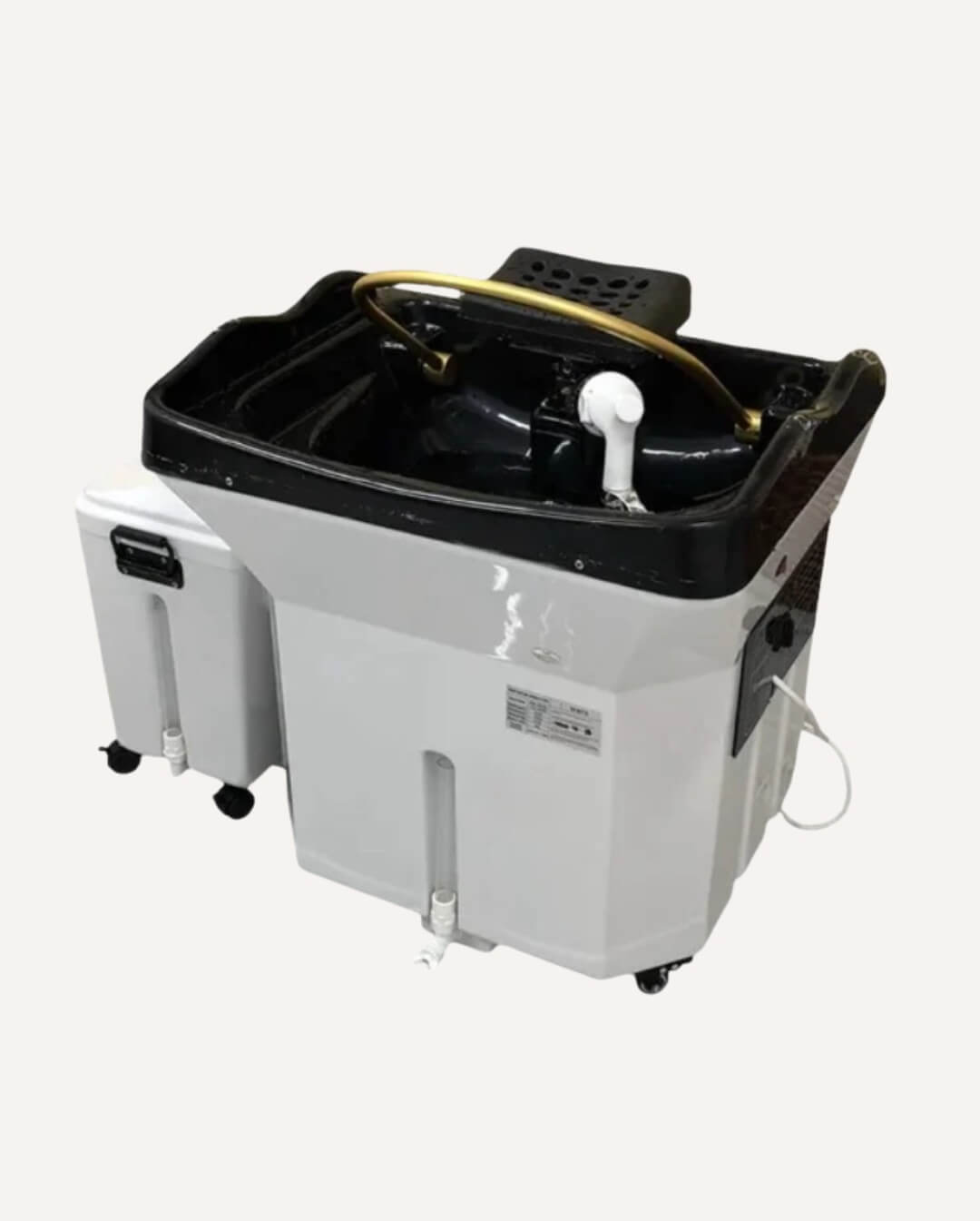 Head Spa Sink + External Water Storage - Non-Plumbed - Side-View