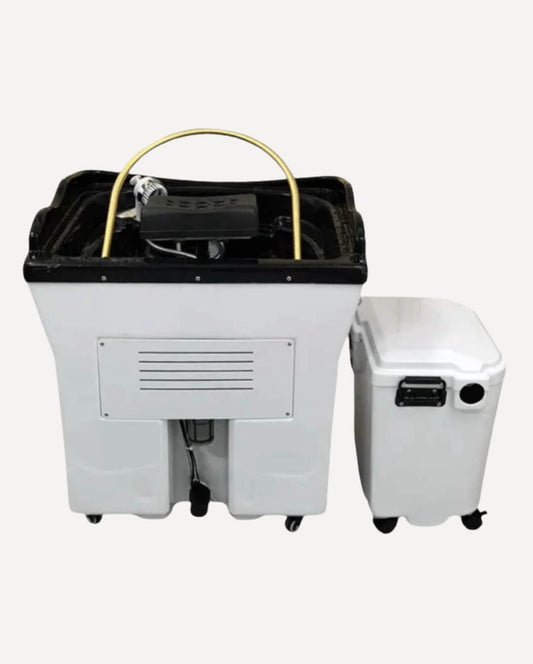 Head Spa Sink + External Water Storage - Non-Plumbed - Back View