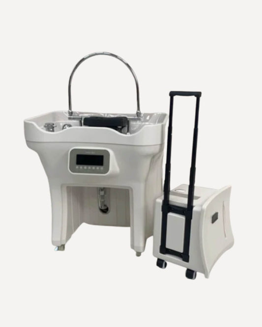 Head Spa Sink + Internal Water Storage Tank - Non-Plumbed - With Water Tank Trolley