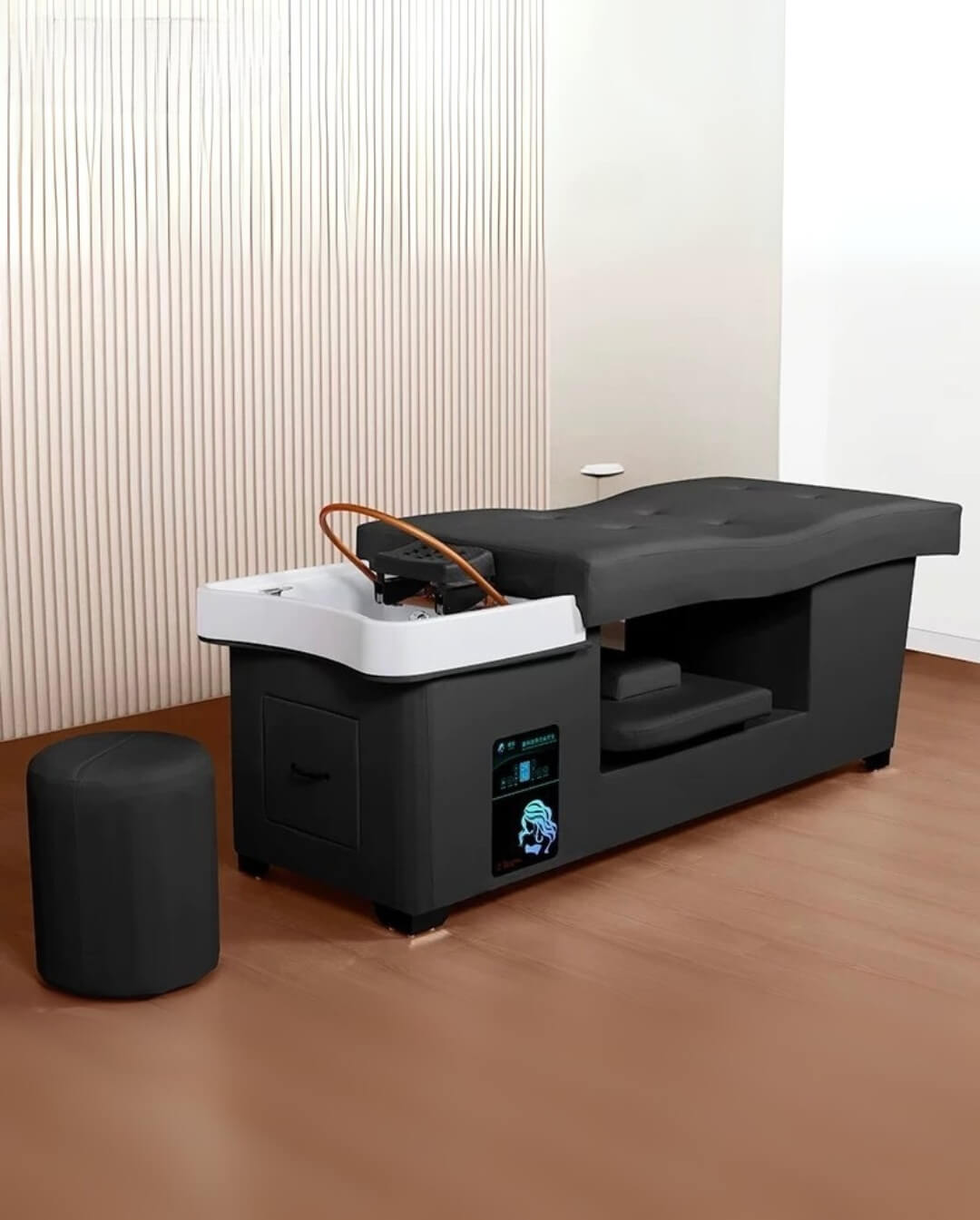 Vital Glow JAPANESE HEAD SPA TREATMENT PLUMBED TABLE black