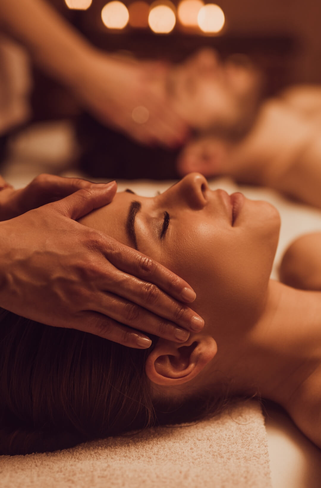 Couples enjoying side-by-side head spa therapy at Vital Glow Duo Glow Spa