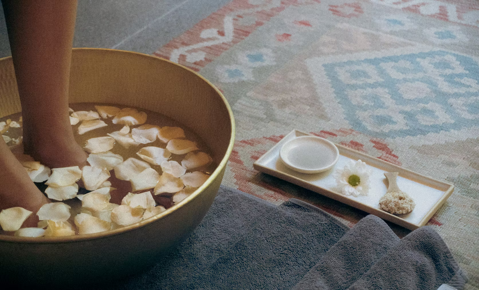 Vital Glow add-on option with dOTERRA essential oil foot soak and herbal foot massage