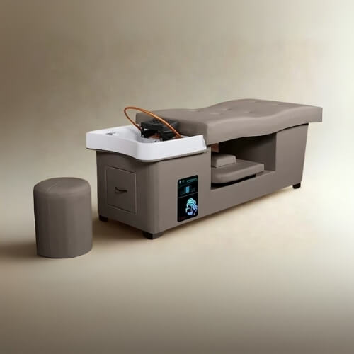 Vital Glow Japanese head spa plumbed treatment table on light background